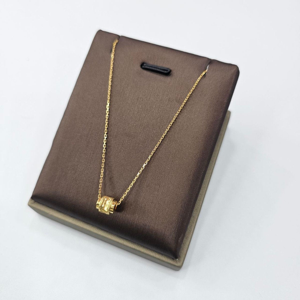 22k / 916 Gold Barrel Pendant with Chain by Best Gold Shop - Best Gold Shop 22k gold 22k gold necklace 916 gold Necklaces