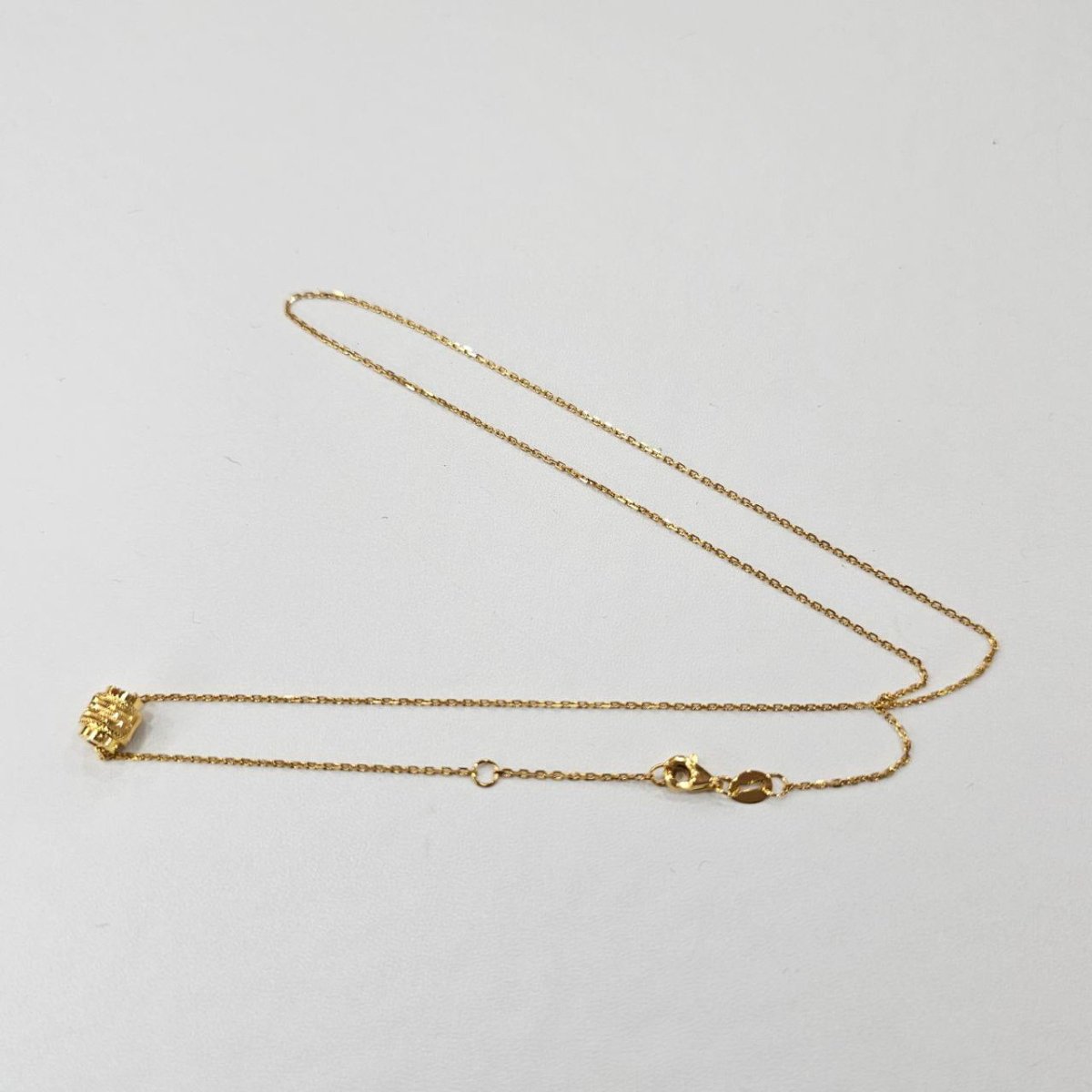 22k / 916 Gold Barrel Pendant with Chain by Best Gold Shop - Best Gold Shop 22k gold 22k gold necklace 916 gold Necklaces