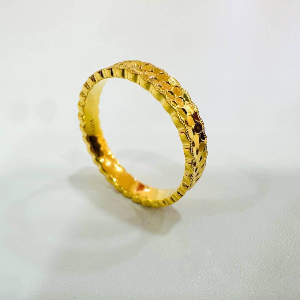 22k / 916 Gold Crush Diamond Cutting Ring - Best Gold Shop 22k gold 22k gold ring 916 gold Rings