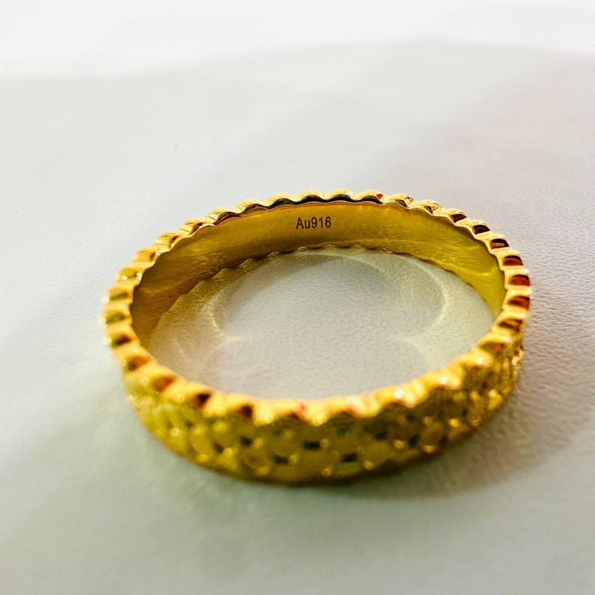 22k / 916 Gold Crush Diamond Cutting Ring - Best Gold Shop 22k gold 22k gold ring 916 gold Rings