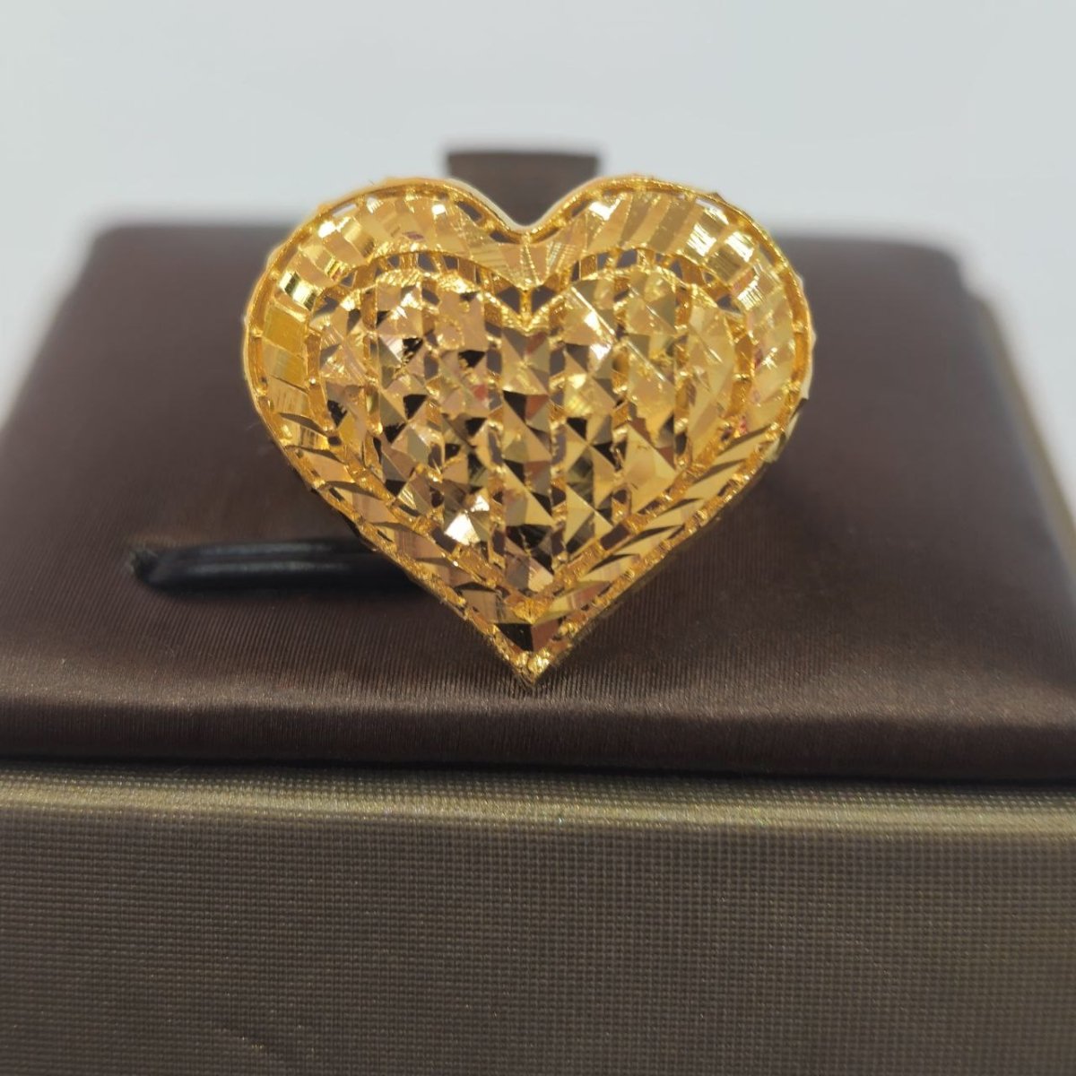 22k / 916 Gold Lightweight Heart Ring - Best Gold Shop 22k gold 22k gold ring 916 gold Rings
