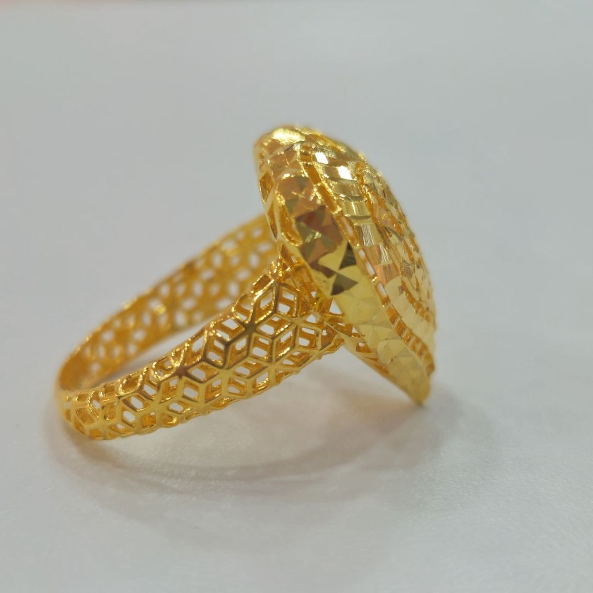 22k / 916 Gold Lightweight Heart Ring - Best Gold Shop 22k gold 22k gold ring 916 gold Rings