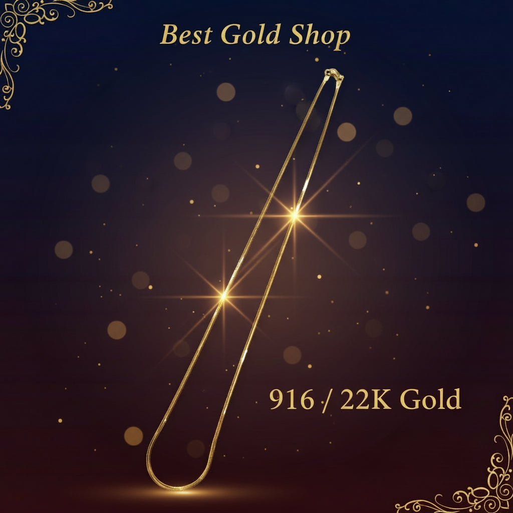 22k 916 Gold Snake Necklace by Best Gold Shop Best Gold Shop