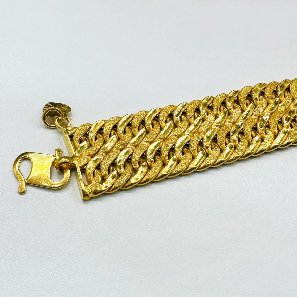 22k / 916 Gold 2 Row Lipan Bracelet with Elegant and Wide - Best Gold Shop 22k gold 22k gold bracelet 916 gold Bracelets