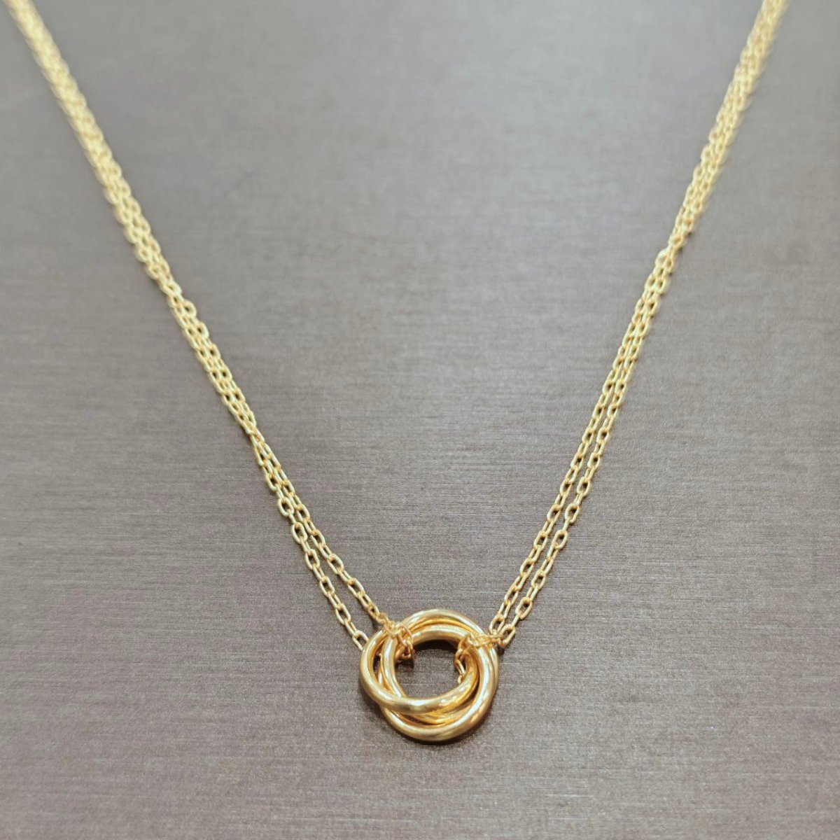 22k / 916 Gold 3 Ring Necklace - Best Gold Shop 22k gold 22k gold necklace 916 gold Necklaces