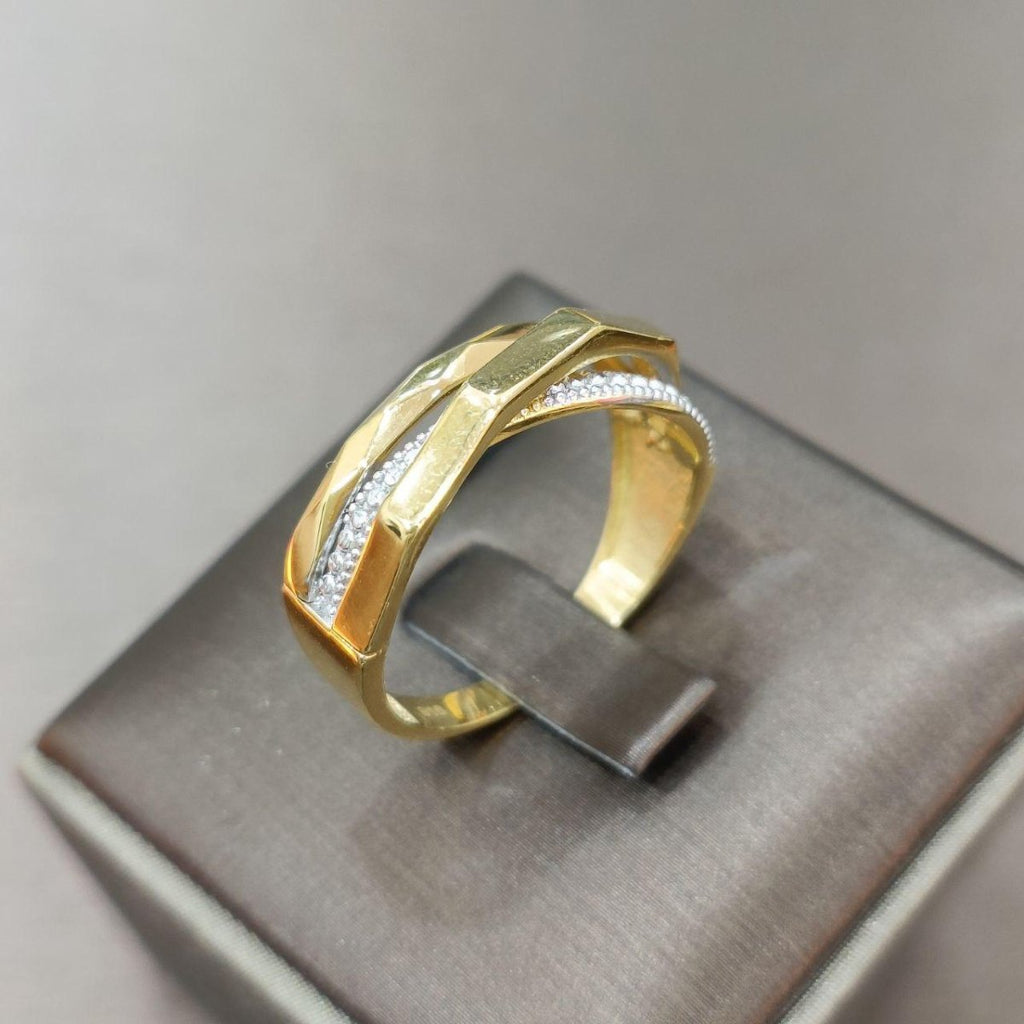 22k / 916 Gold 3 Row Crystal Ring - Best Gold Shop 22k gold 22k gold ring 916 gold