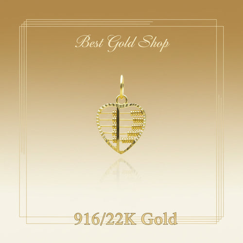 22k / 916 Gold abacus heart pendant by Best Gold ShopCharms & PendantsBest Gold Shop