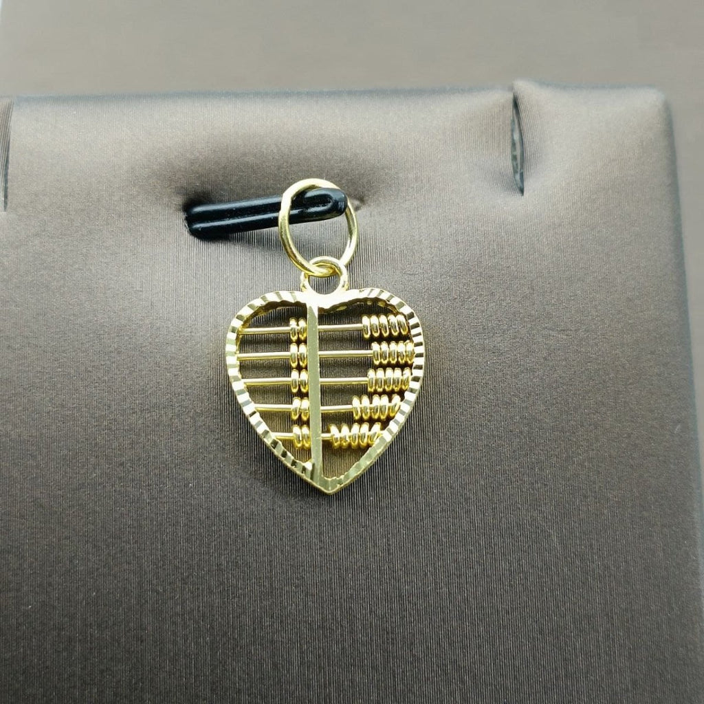 22k / 916 Gold abacus heart pendant - Best Gold Shop 22k gold 22k Gold Charms 22k gold pendant Charms & Pendants