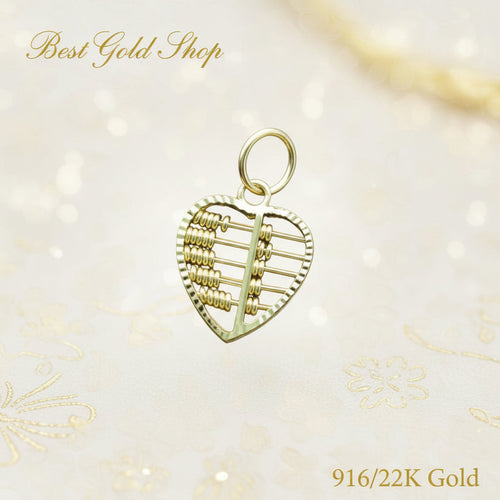 22k / 916 Gold abacus heart pendant by Best Gold ShopCharms & PendantsBest Gold Shop