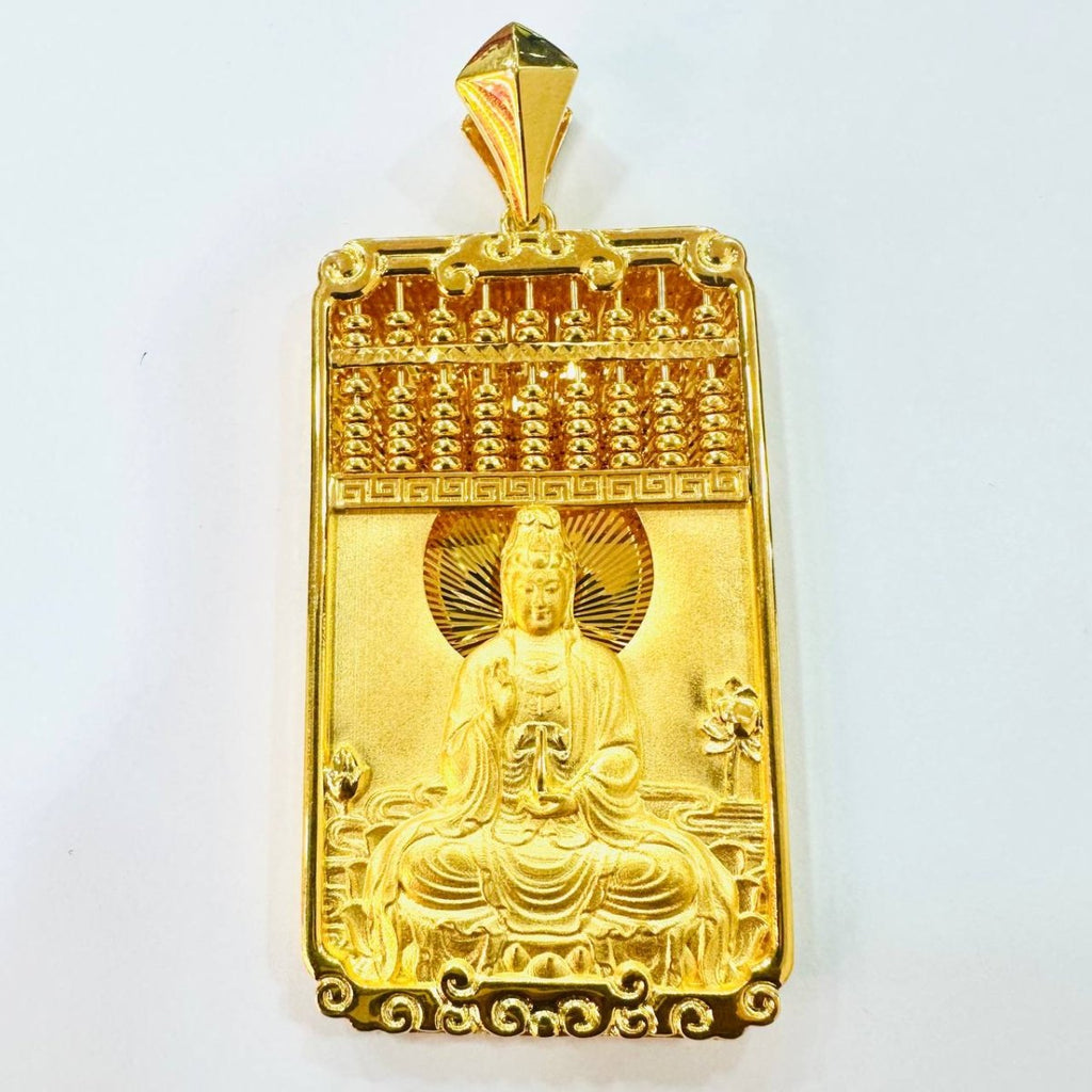 22k / 916 Gold Abacus Pendant with Design Big Size - Best Gold Shop 22k gold 22k gold pendant 916 gold 916 gold