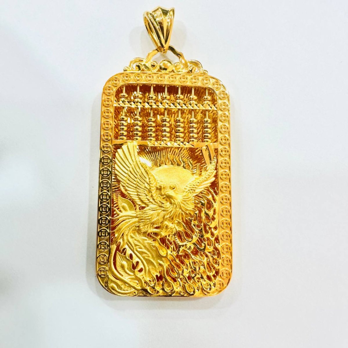 22k / 916 Gold Abacus Pendant with Design Big Size - Best Gold Shop 22k gold 22k gold pendant 916 gold 916 gold