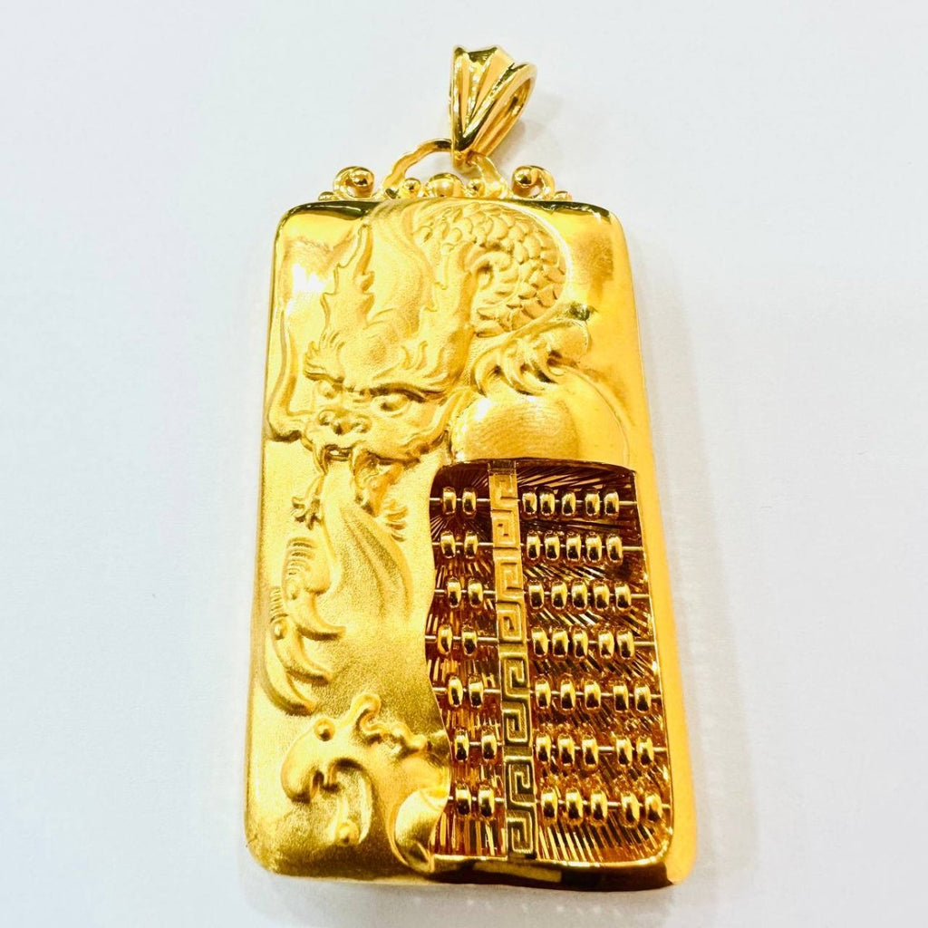 22k / 916 Gold Abacus Pendant with Design Big Size - Best Gold Shop 22k gold 22k gold pendant 916 gold 916 gold