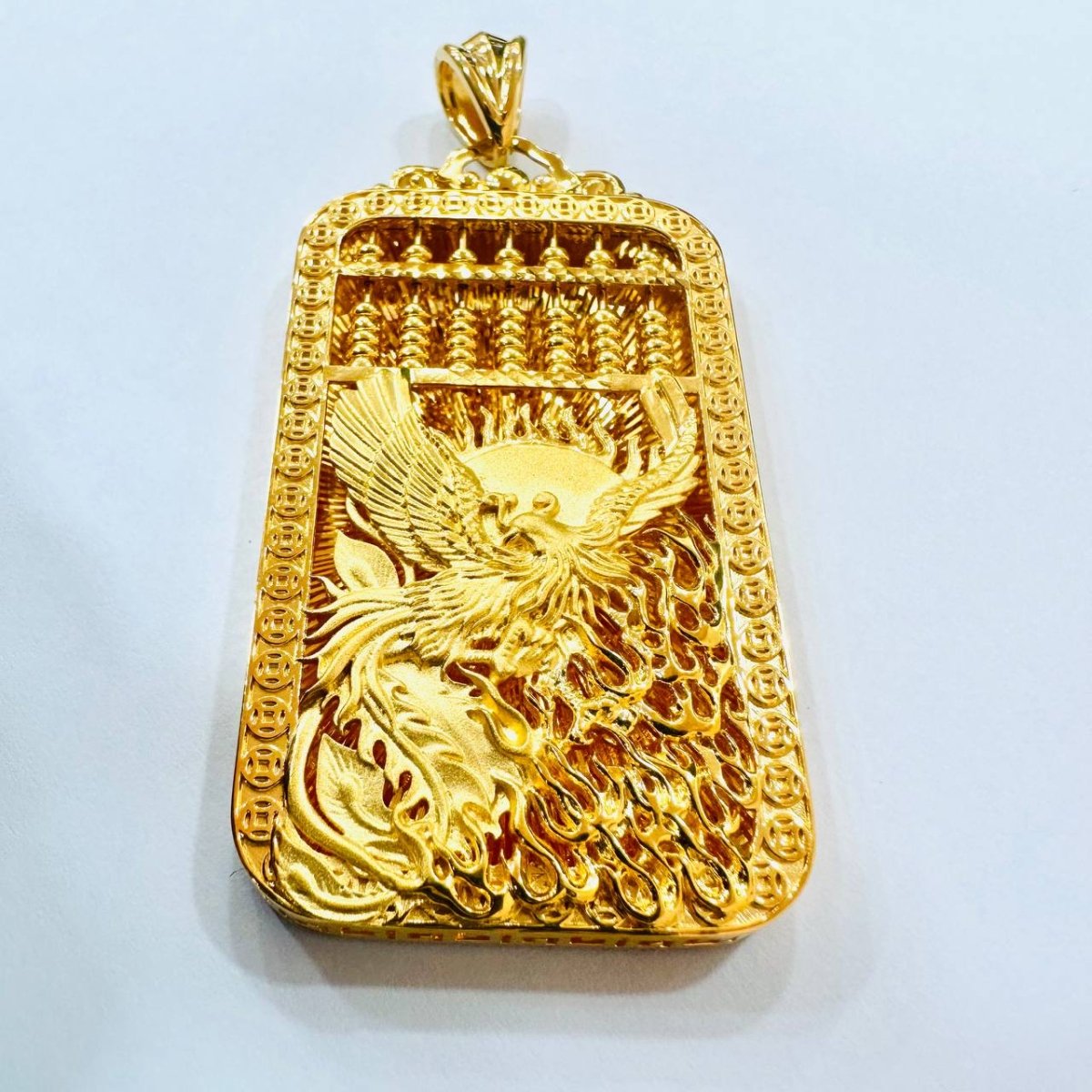 22k / 916 Gold Abacus Pendant with Design Big Size - Best Gold Shop 22k gold 22k gold pendant 916 gold 916 gold