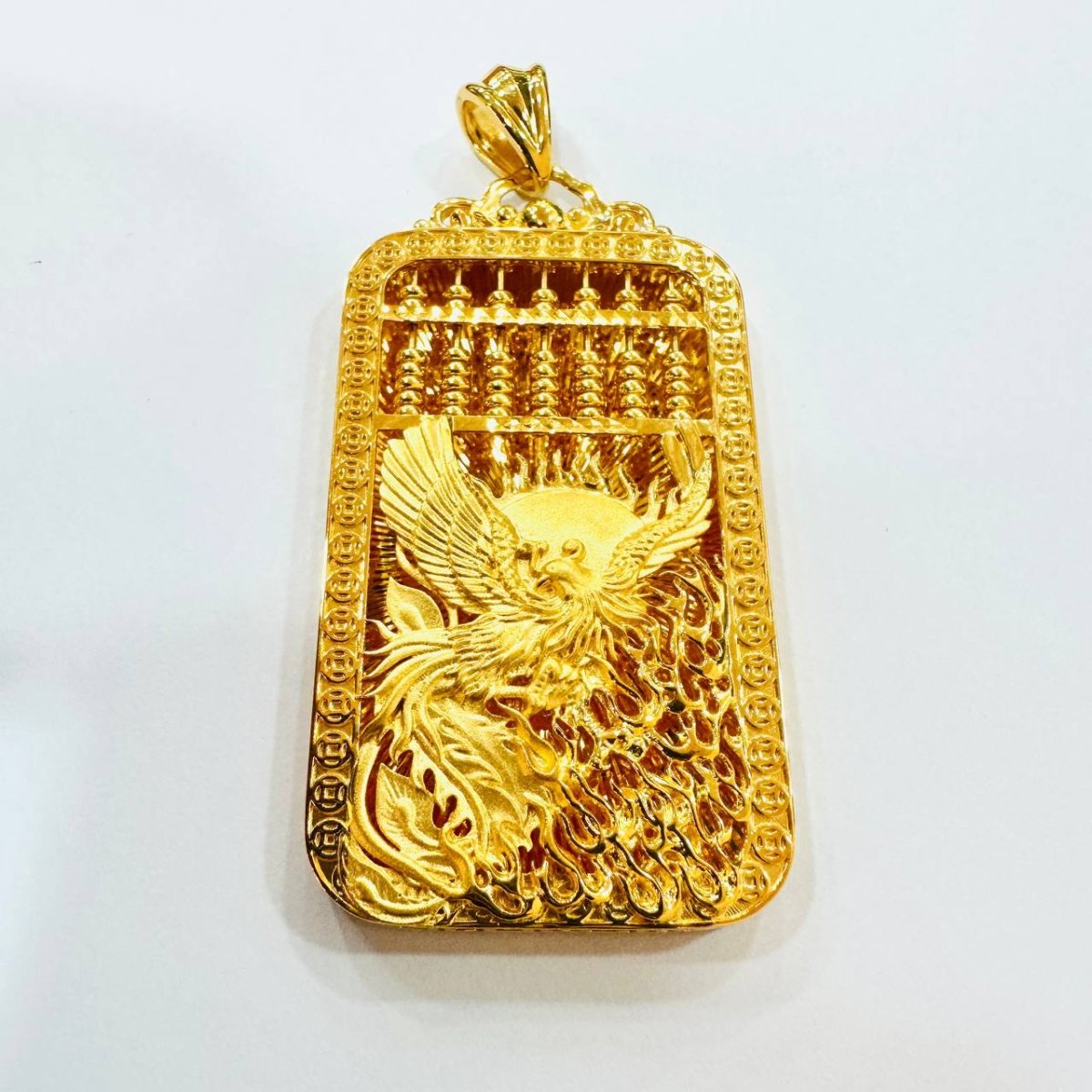 22k / 916 Gold Abacus Pendant with Design Big Size - Best Gold Shop 22k gold 22k gold pendant 916 gold 916 gold