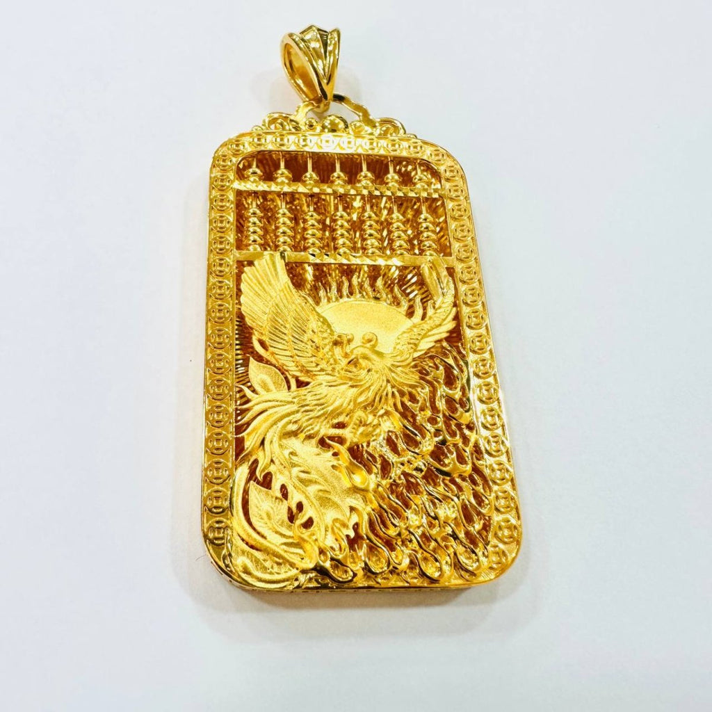 22k / 916 Gold Abacus Pendant with Design Big Size - Best Gold Shop 22k gold 22k gold pendant 916 gold 916 gold