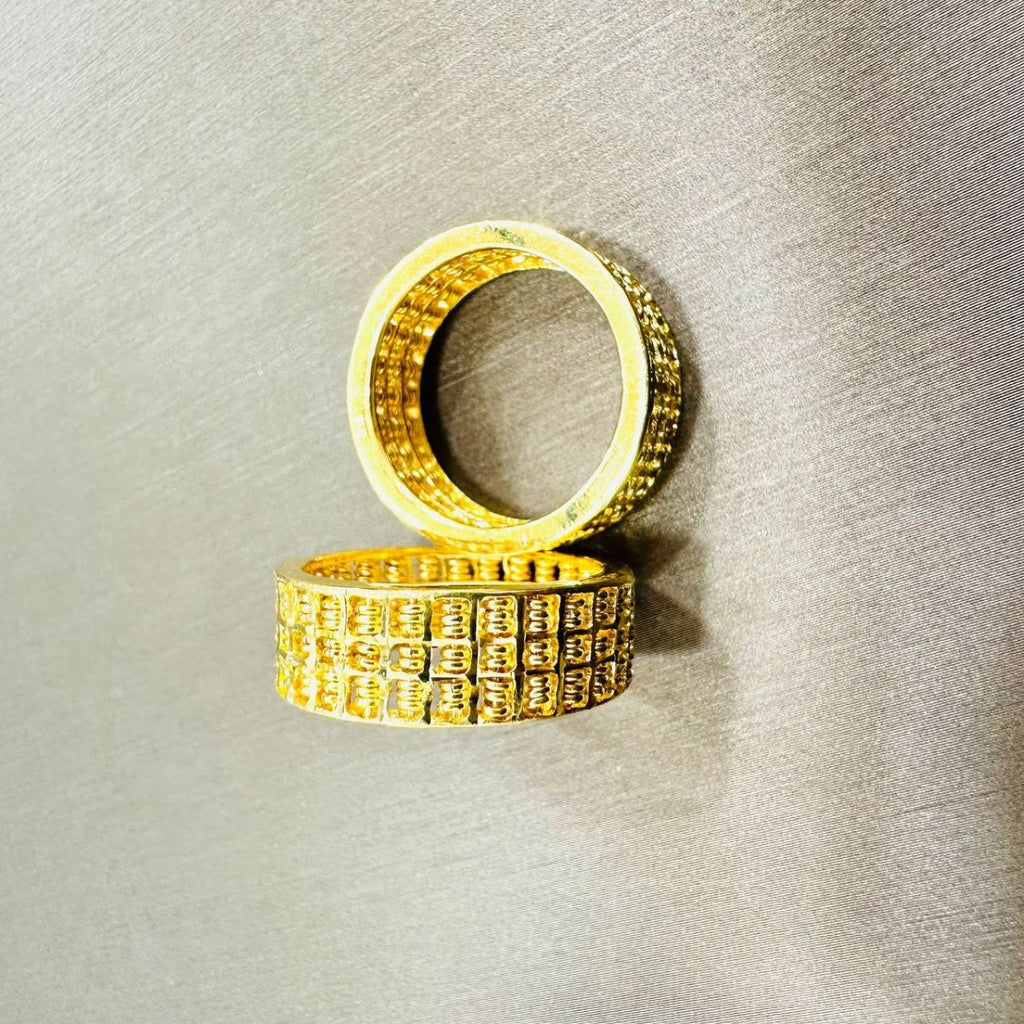 22k / 916 Gold Abacus Ring (Side Smooth Finish) V4 - Best Gold Shop 22k gold 22k gold ring 916 gold 916 gold