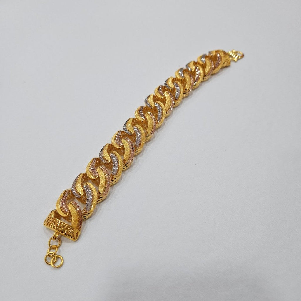 22k / 916 Gold Adira 3 Tone Bracelet by Best Gold Shop - Best Gold Shop 22k gold 22k gold bracelet 916 gold Bracelets