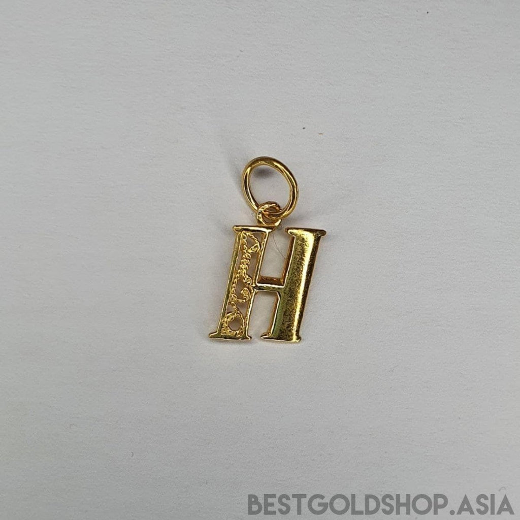 22k / 916 Gold Alphabert smooth polish pendant - Best Gold Shop 22k gold 22k gold pendant 916 gold 916 gold