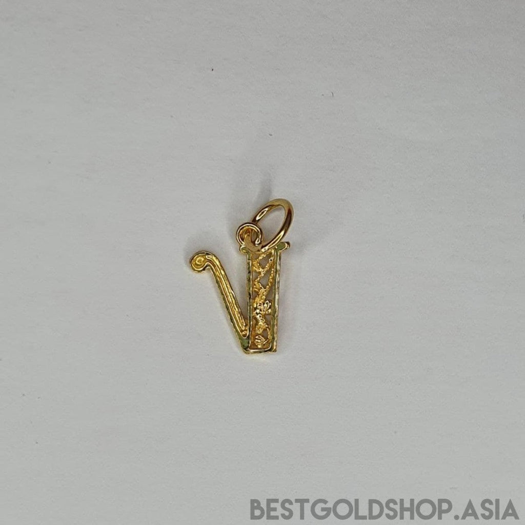 22k / 916 Gold Alphabert smooth polish pendant - Best Gold Shop 22k gold 22k gold pendant 916 gold 916 gold