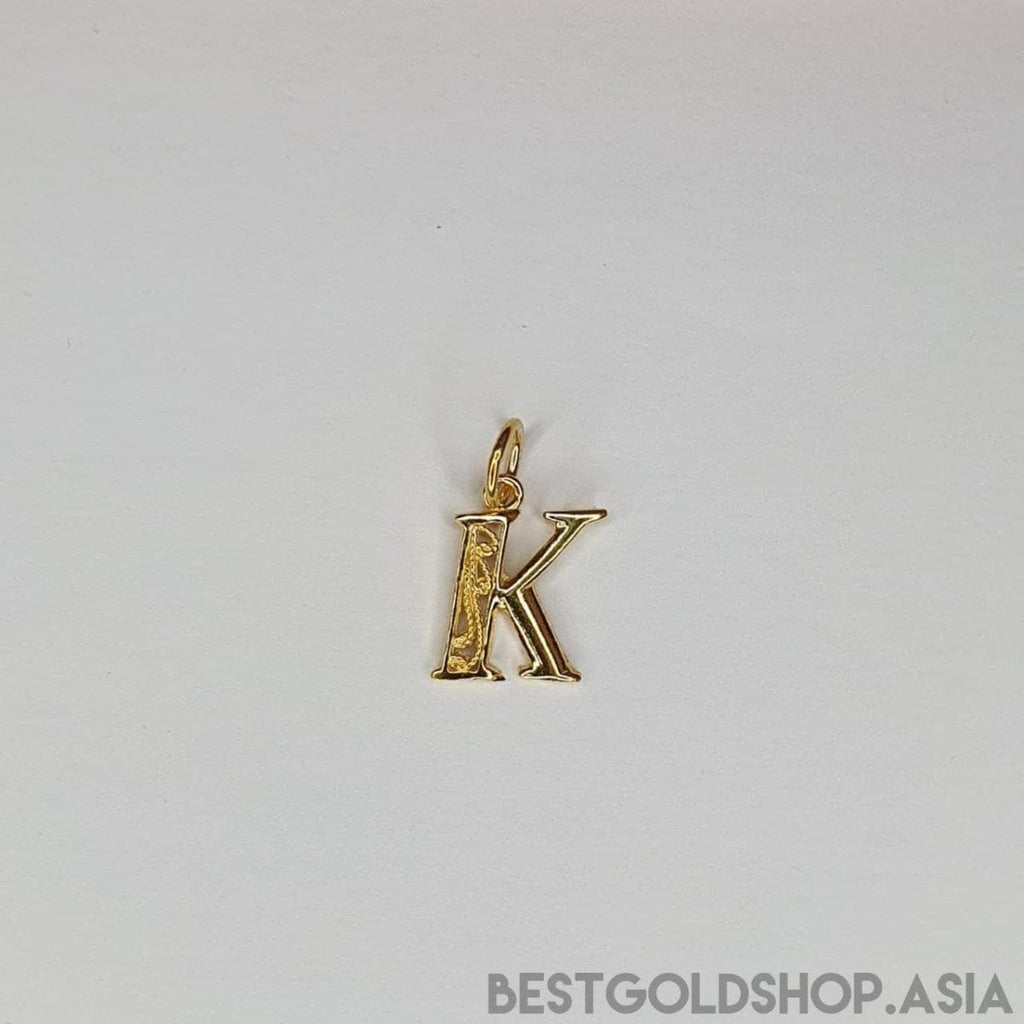 22k / 916 Gold Alphabert smooth polish pendant - Best Gold Shop 22k gold 22k gold pendant 916 gold 916 gold