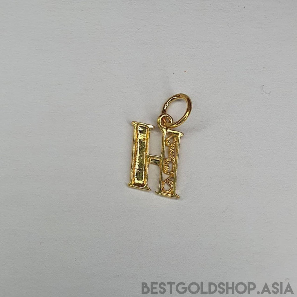 22k / 916 Gold Alphabert smooth polish pendant - Best Gold Shop 22k gold 22k gold pendant 916 gold 916 gold