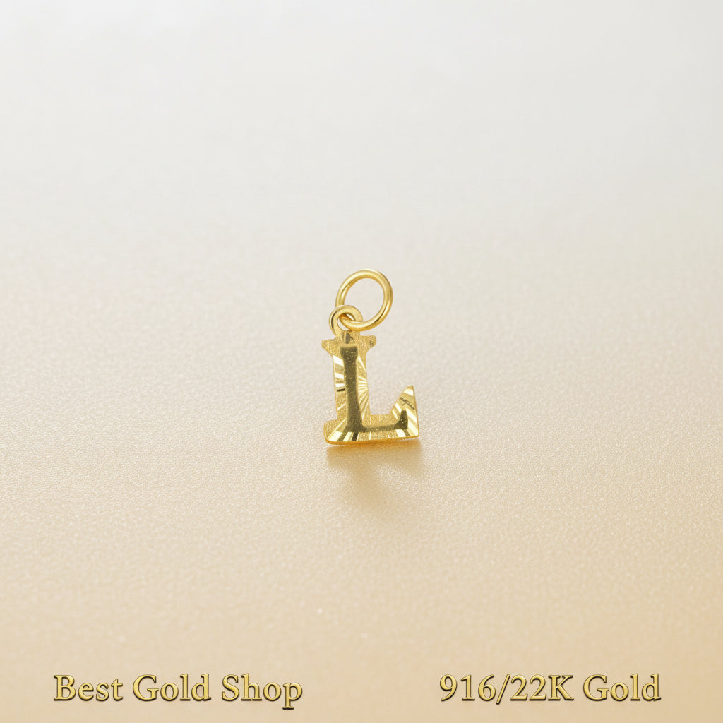 916 Gold Alphabet Pendant V3 by Best Gold ShopCharms & PendantsBest Gold Shop