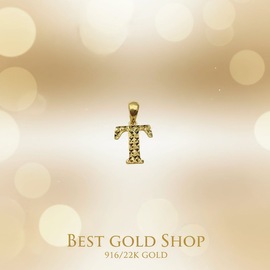 916 Gold Alphabet Pendant V4 by Best Gold ShopCharms & PendantsBest Gold Shop