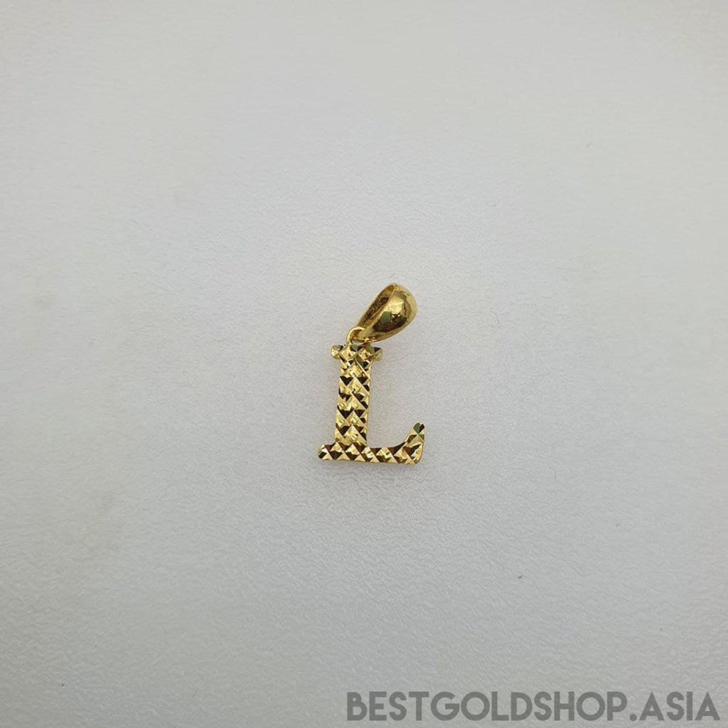 22k / 916 Gold Alphabet Pendant V4 - Best Gold Shop 22k gold 22k gold pendant 916 gold 916 gold