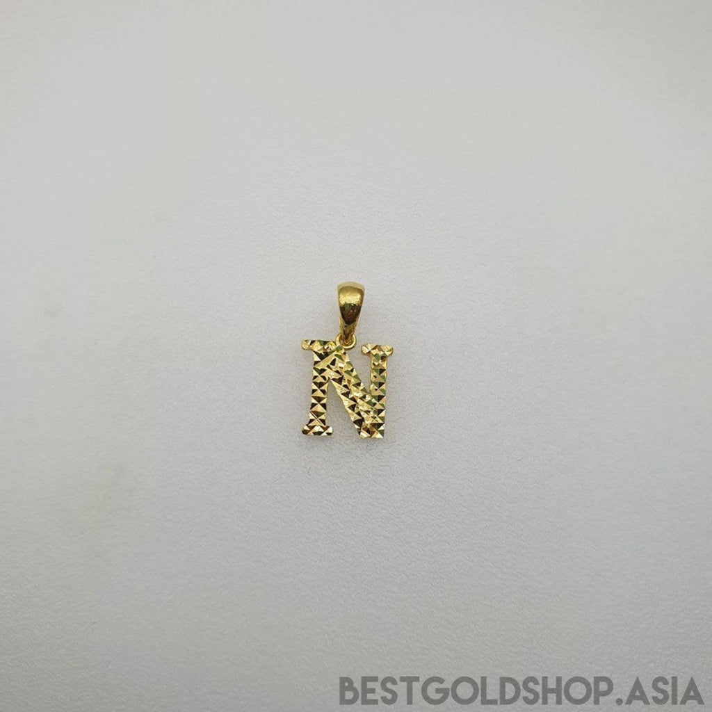 22k / 916 Gold Alphabet Pendant V4 - Best Gold Shop 22k gold 22k gold pendant 916 gold 916 gold