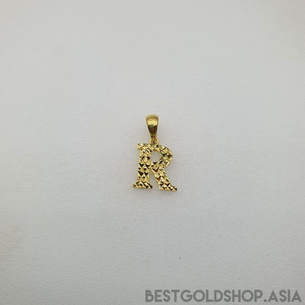 22k / 916 Gold Alphabet Pendant V4 - Best Gold Shop 22k gold 22k gold pendant 916 gold 916 gold