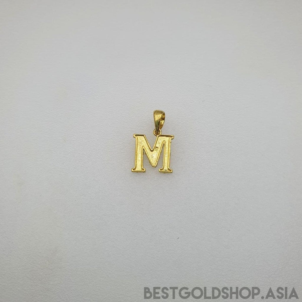 22k / 916 Gold Alphabet Pendant V4 - Best Gold Shop 22k gold 22k gold pendant 916 gold 916 gold