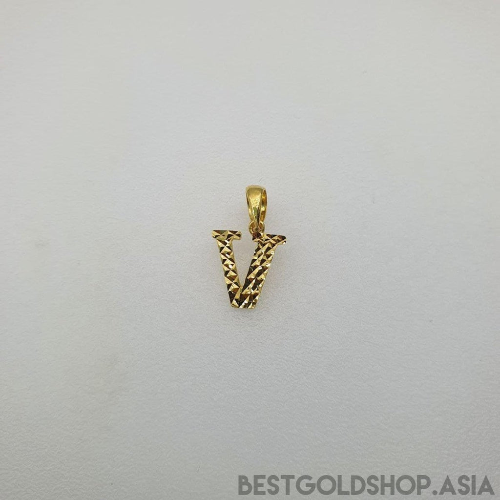 22k / 916 Gold Alphabet Pendant V4 - Best Gold Shop 22k gold 22k gold pendant 916 gold 916 gold