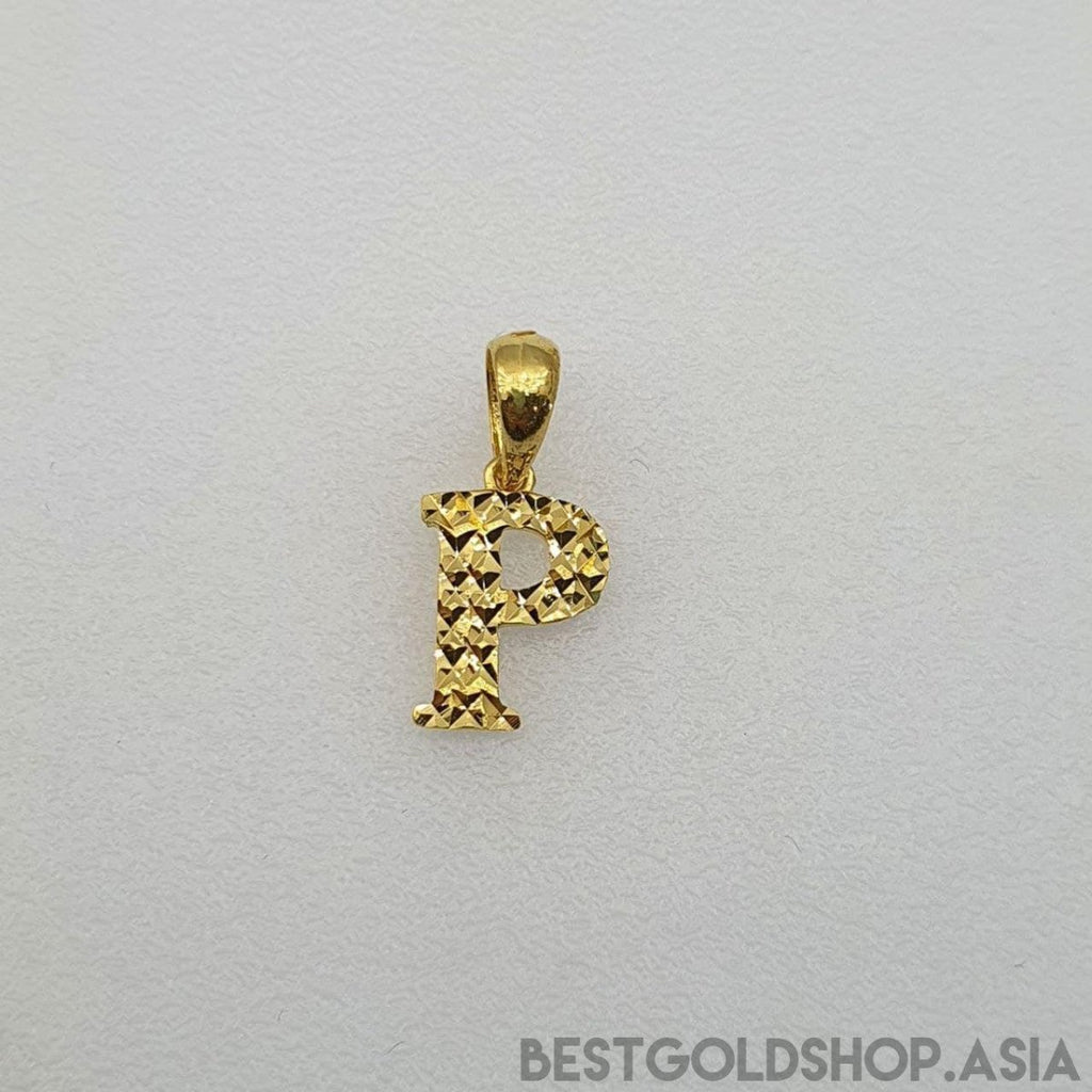 22k / 916 Gold Alphabet Pendant V4 - Best Gold Shop 22k gold 22k gold pendant 916 gold 916 gold