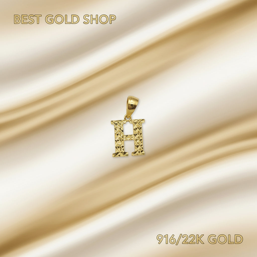 916 Gold Alphabet Pendant V4 by Best Gold ShopCharms & PendantsBest Gold Shop