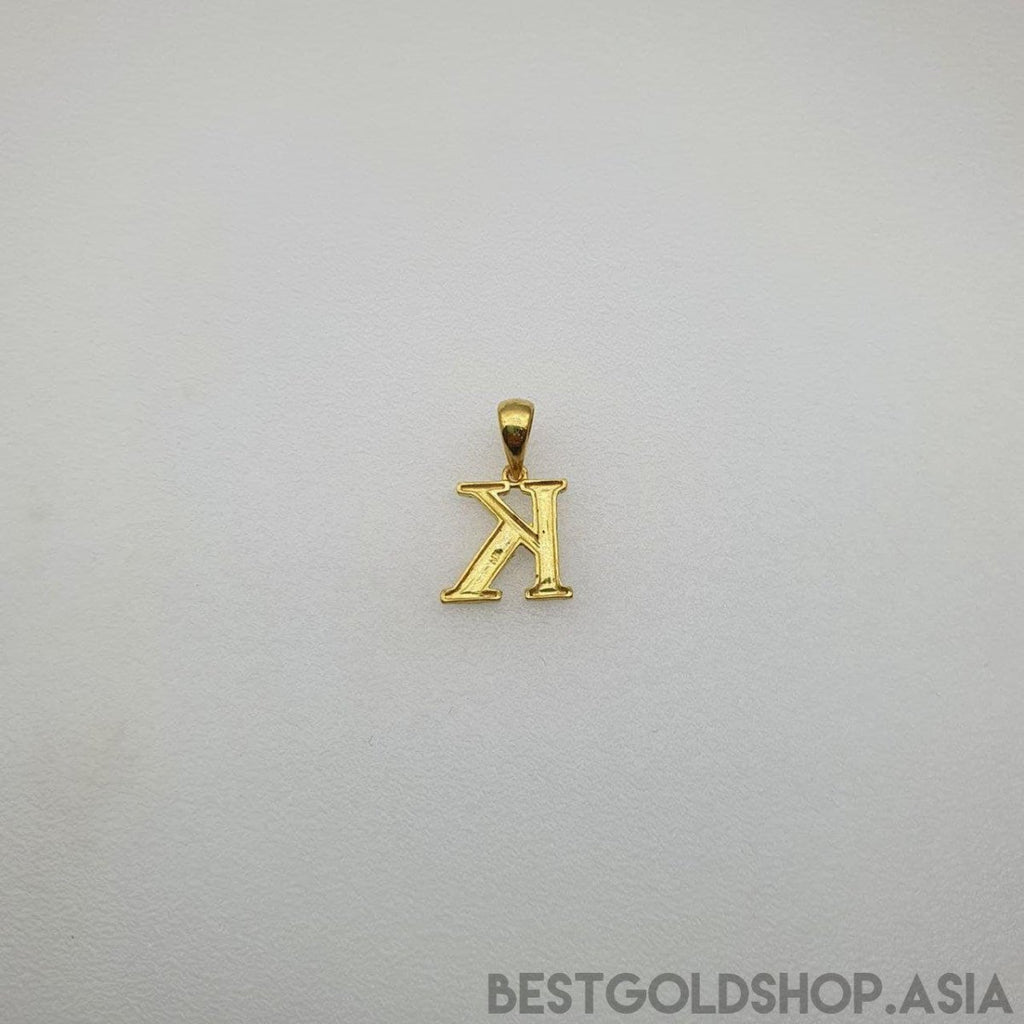 22k / 916 Gold Alphabet Pendant V4 - Best Gold Shop 22k gold 22k gold pendant 916 gold 916 gold