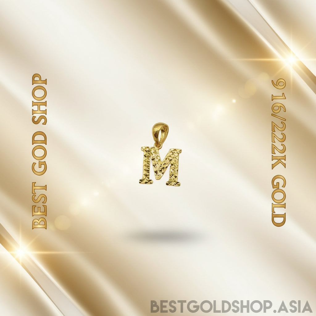 916 Gold Alphabet Pendant V4 by Best Gold ShopCharms & PendantsBest Gold Shop