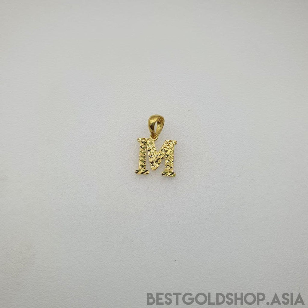 22k / 916 Gold Alphabet Pendant V4 - Best Gold Shop 22k gold 22k gold pendant 916 gold 916 gold