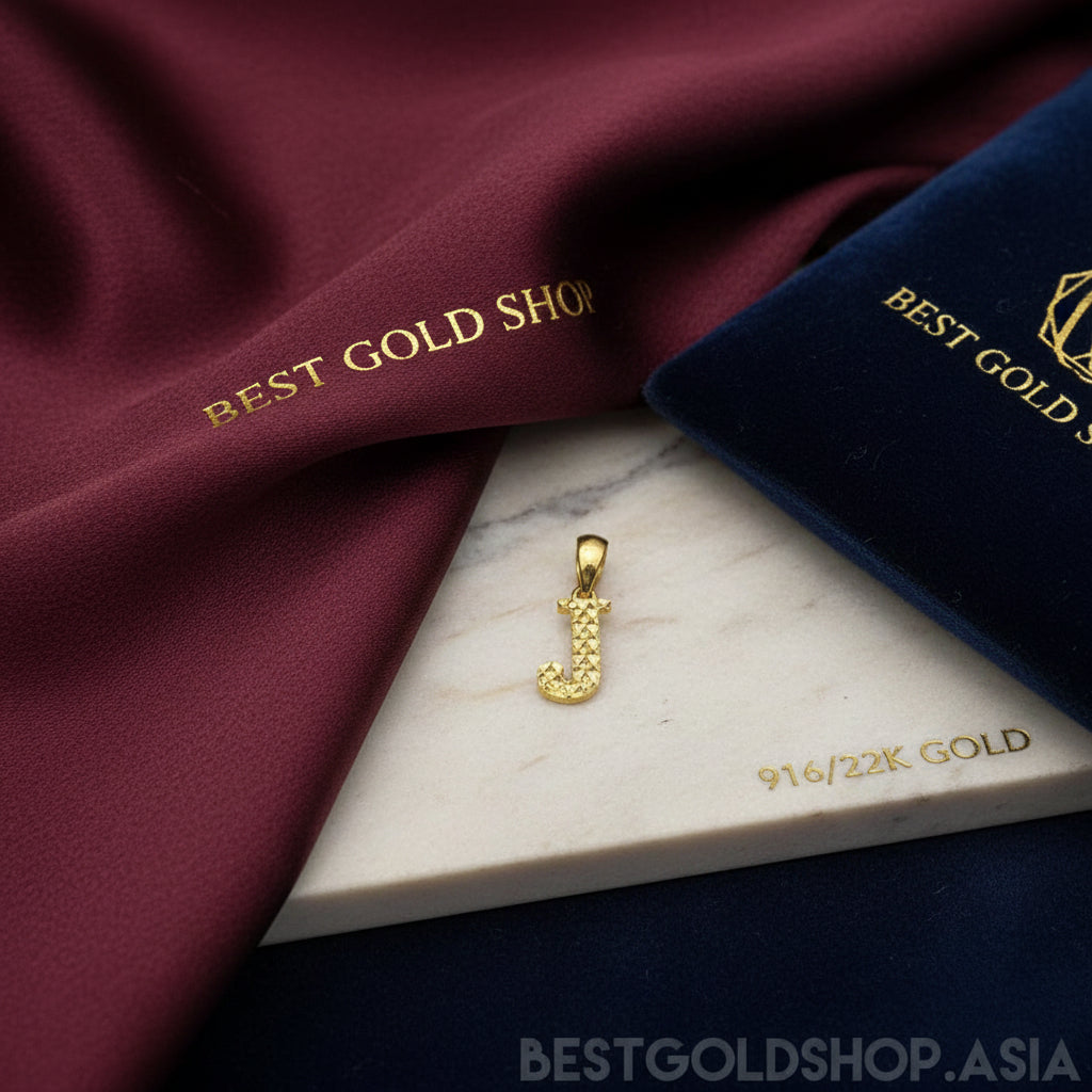 916 Gold Alphabet Pendant V4 by Best Gold ShopCharms & PendantsBest Gold Shop
