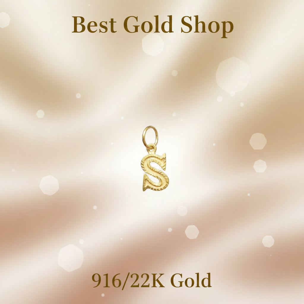 916 Gold Alphabet Pendant V8 by Best Gold ShopCharms & PendantsBest Gold Shop