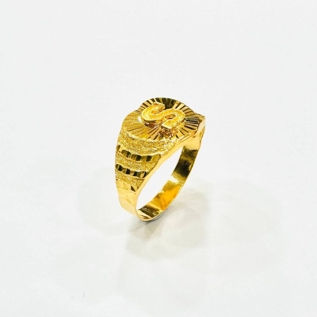 22k / 916 Gold Alphabet Ring Lightweight - Best Gold Shop 22k gold 22k gold ring 916 gold 916 gold