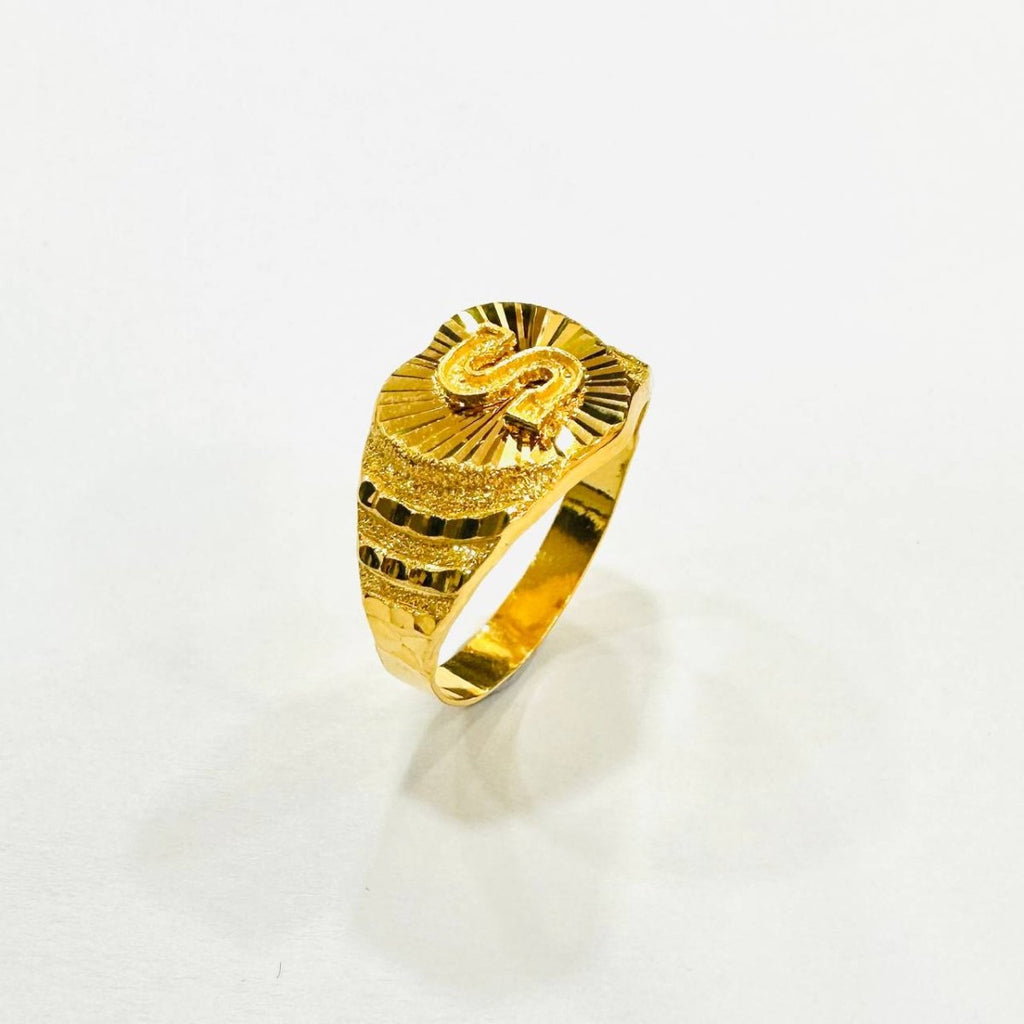 22k / 916 Gold Alphabet Ring Lightweight - Best Gold Shop 22k gold 22k gold ring 916 gold 916 gold