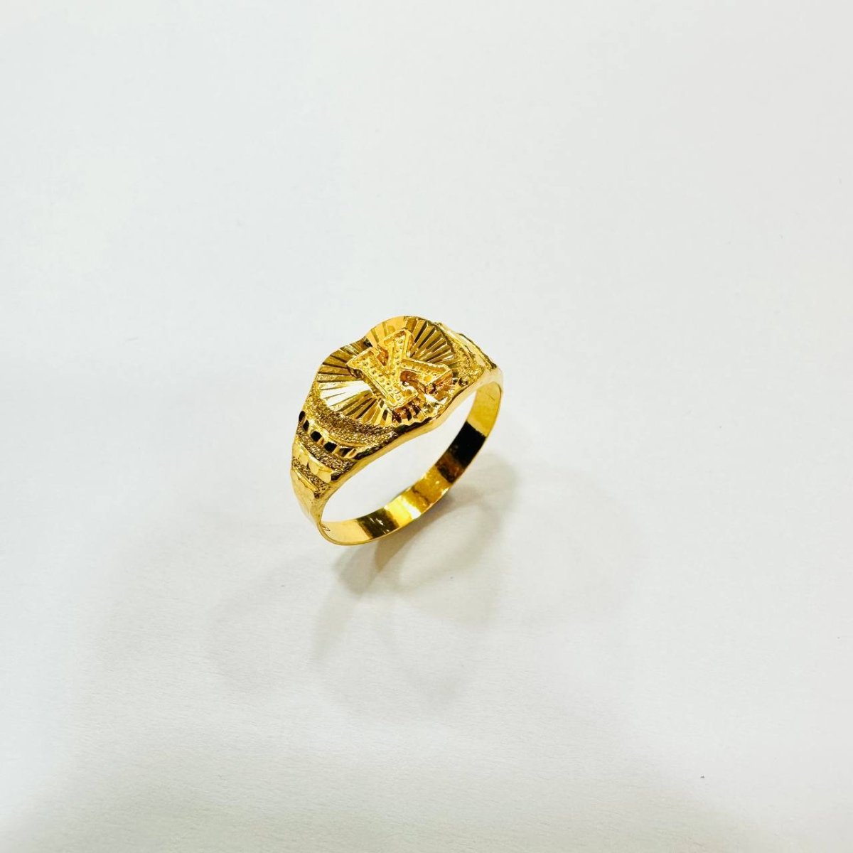 22k / 916 Gold Alphabet Ring Lightweight - Best Gold Shop 22k gold 22k gold ring 916 gold 916 gold