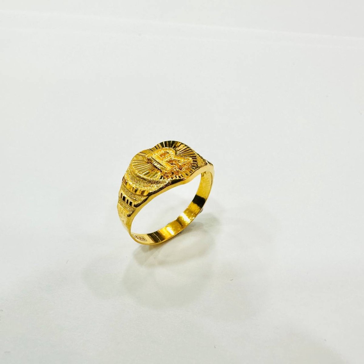 22k / 916 Gold Alphabet Ring Lightweight - Best Gold Shop 22k gold 22k gold ring 916 gold 916 gold