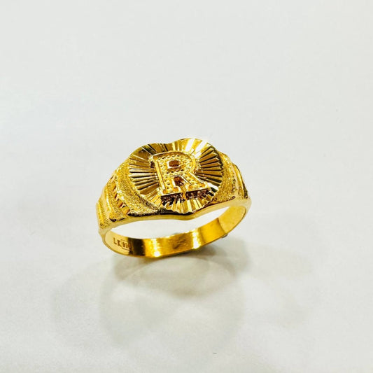 22k / 916 Gold Alphabet Ring Lightweight - Best Gold Shop 22k gold 22k gold ring 916 gold 916 gold