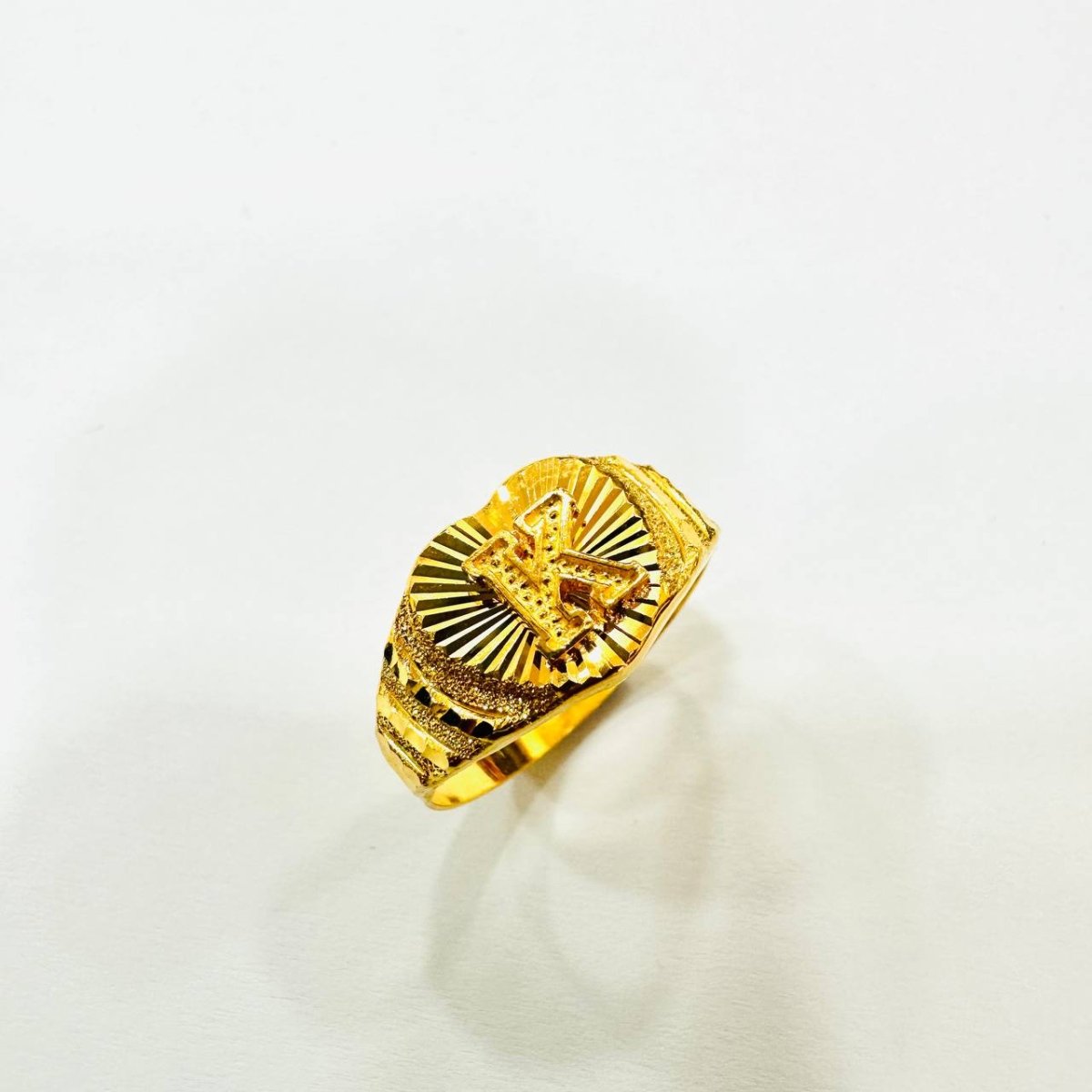 22k / 916 Gold Alphabet Ring Lightweight - Best Gold Shop 22k gold 22k gold ring 916 gold 916 gold