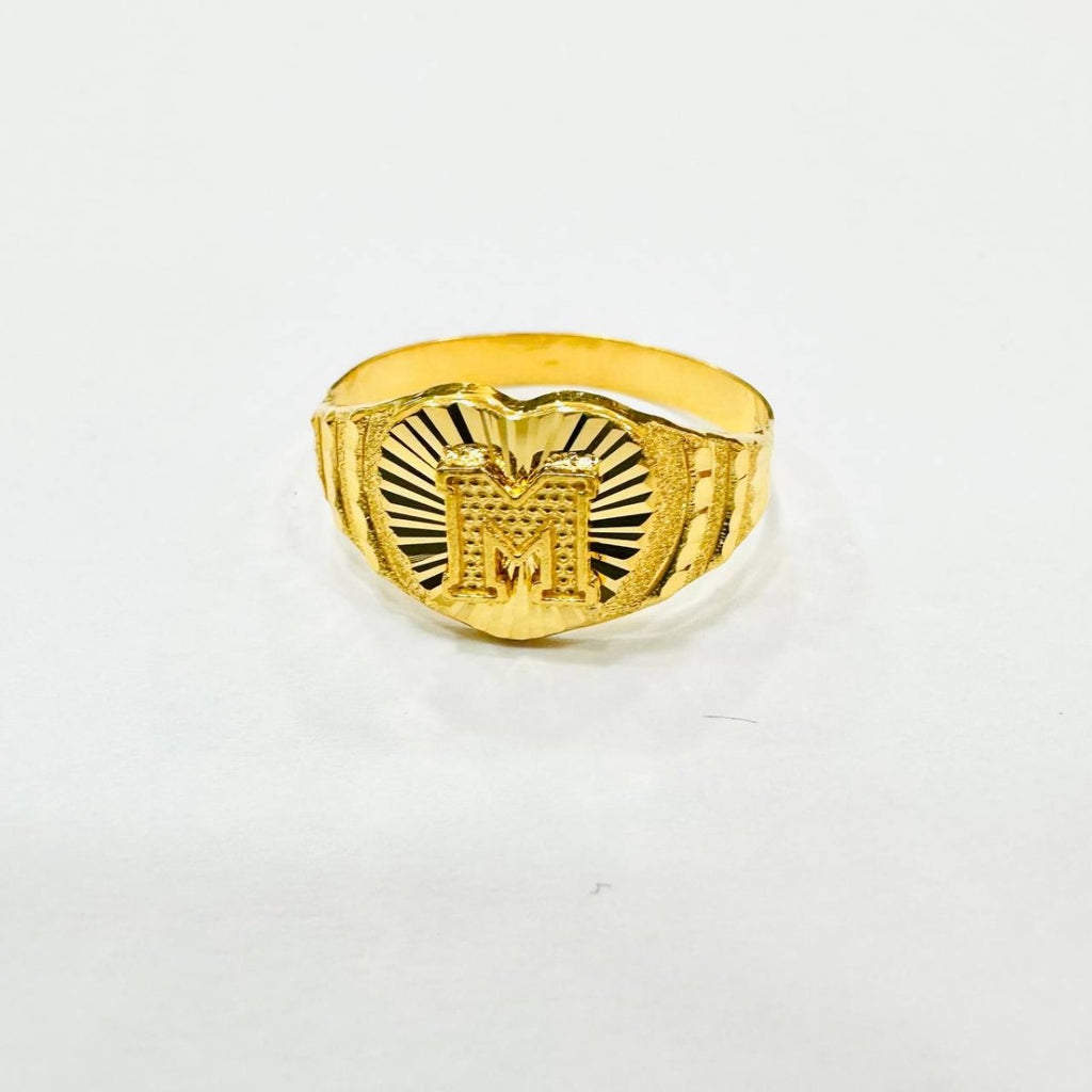 22k / 916 Gold Alphabet Ring Lightweight - Best Gold Shop 22k gold 22k gold ring 916 gold 916 gold