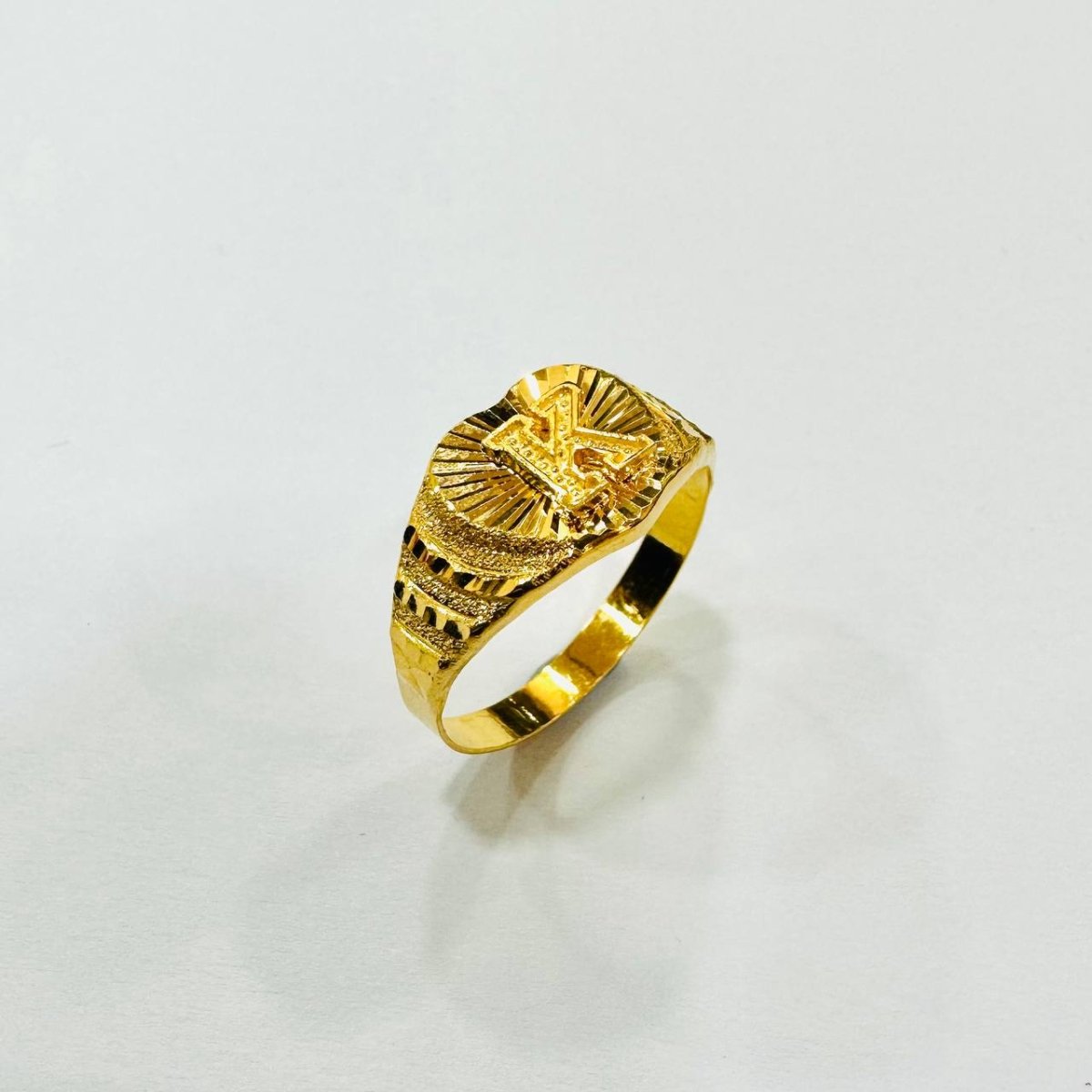 22k / 916 Gold Alphabet Ring Lightweight - Best Gold Shop 22k gold 22k gold ring 916 gold 916 gold