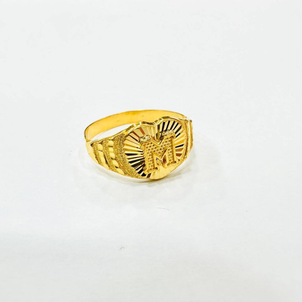 22k / 916 Gold Alphabet Ring Lightweight - Best Gold Shop 22k gold 22k gold ring 916 gold 916 gold