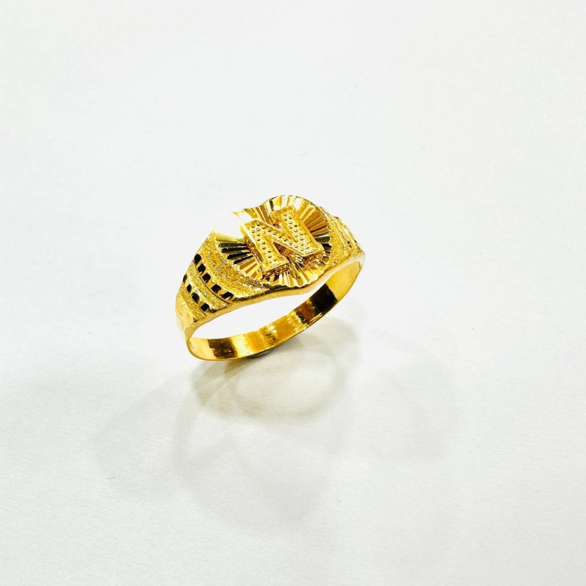 22k / 916 Gold Alphabet Ring Lightweight - Best Gold Shop 22k gold 22k gold ring 916 gold 916 gold