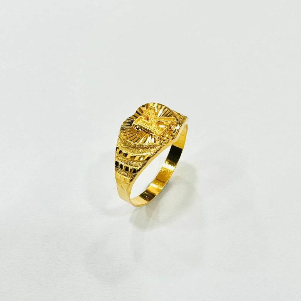 22k / 916 Gold Alphabet Ring Lightweight - Best Gold Shop 22k gold 22k gold ring 916 gold 916 gold